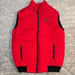 Nike Red and Black Men's Vest